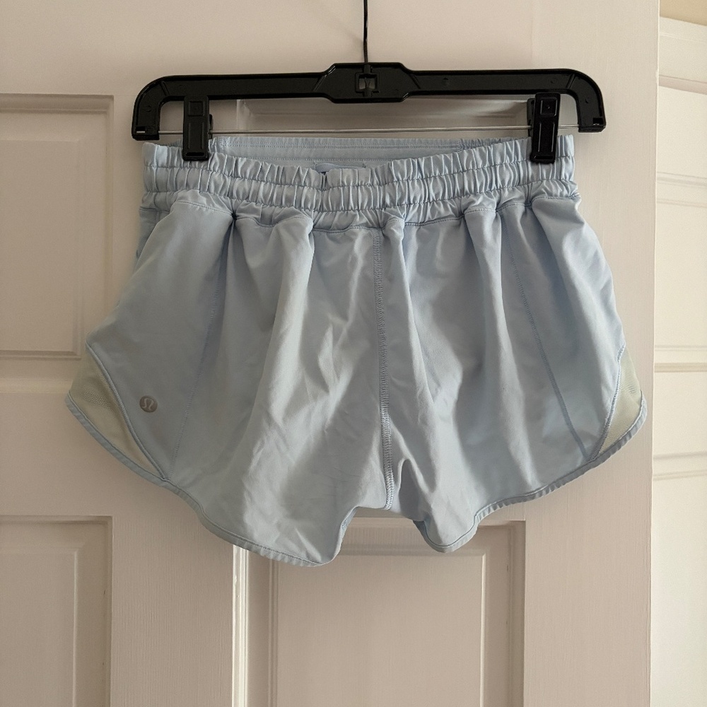 Light blue Lululemon hottie hot shorts